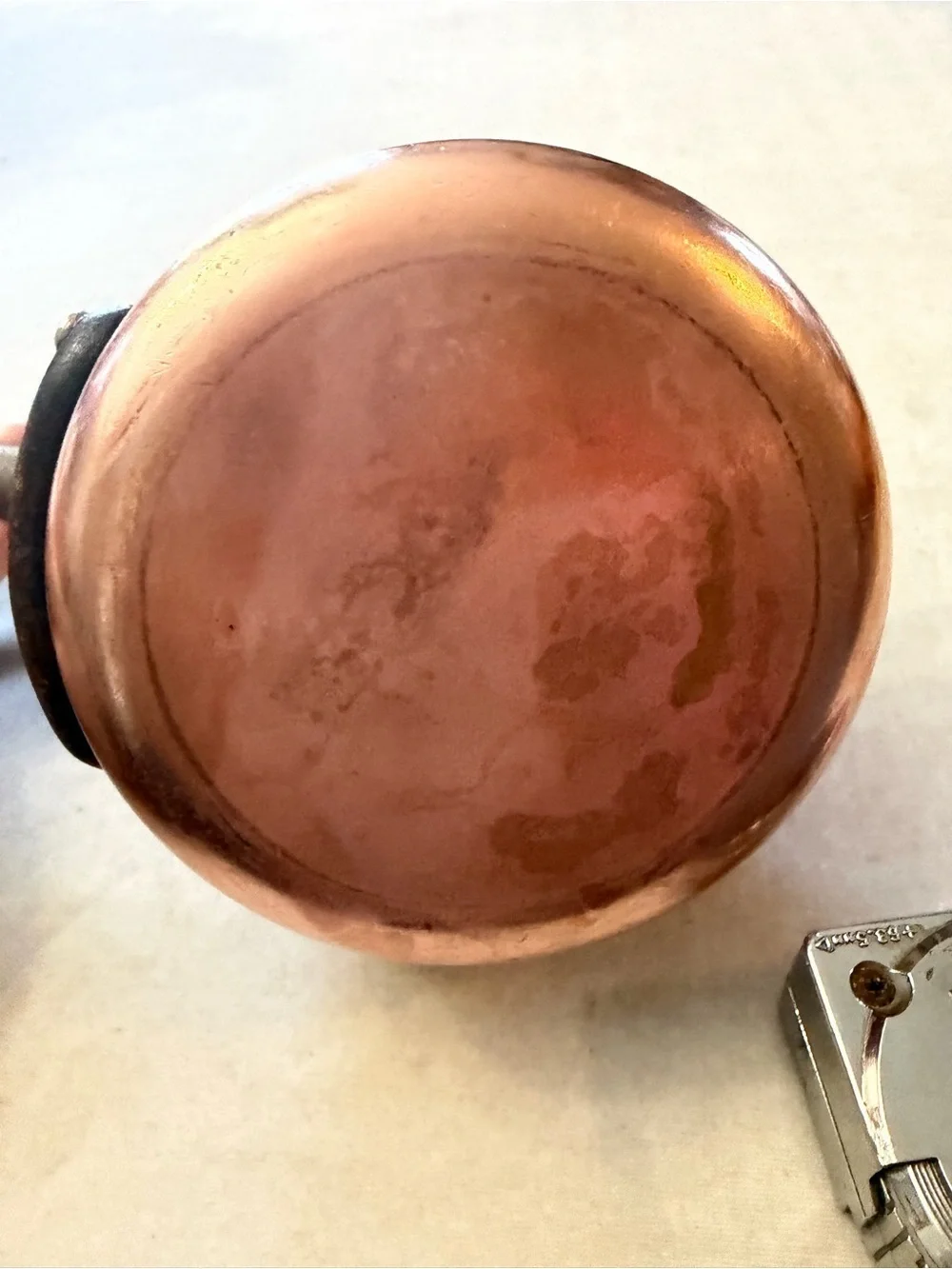 Classic Copper Saucepan with Iron Handle - Copper Finish